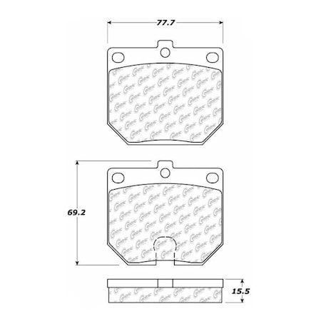Centric Parts Posi-Quiet Ceramic Pads, 105.01140 105.01140